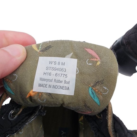 Sperry Saltwater Quilted Duck Booties Womens size 8 Black - Picture 7 of 7